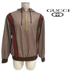 new Gucci Man Mini GG jersey hooded sweatshirt - size L